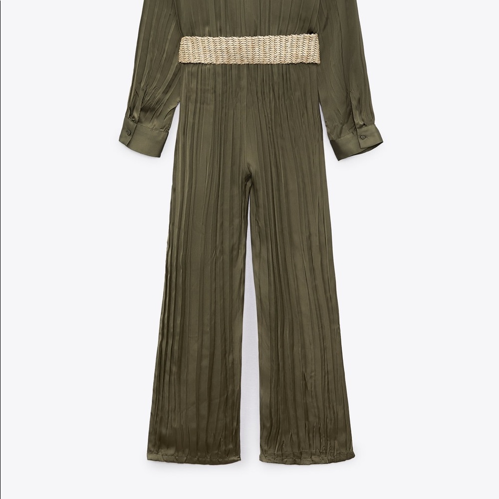 BELTED WRINKLED LOOK JUMPSUIT - Picture 11 of 13